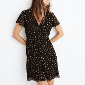 Silk Button-Front Swing Dress - Madewell